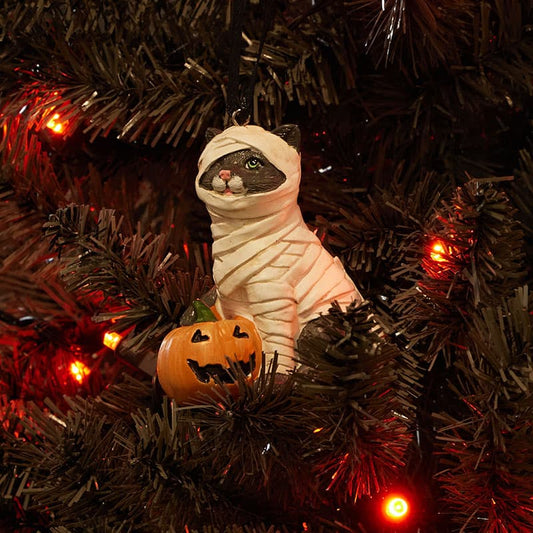 Cracker Barrel Mummy Cat Ornament
