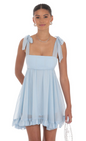 Lucy in the Sky Shimmer Ruffle Babydoll Dress