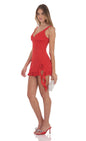 Lucy in the Sky Chiffon Tassel Slit Dress