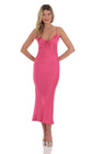 Lucy in the Sky Satin Open Back Midi Dress