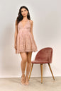 Tobi Grateful For My Ex Plunging Skater Mini Dress