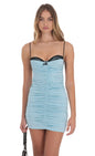 Lucy in the Sky Black Lace Ruched Bodycon Dress