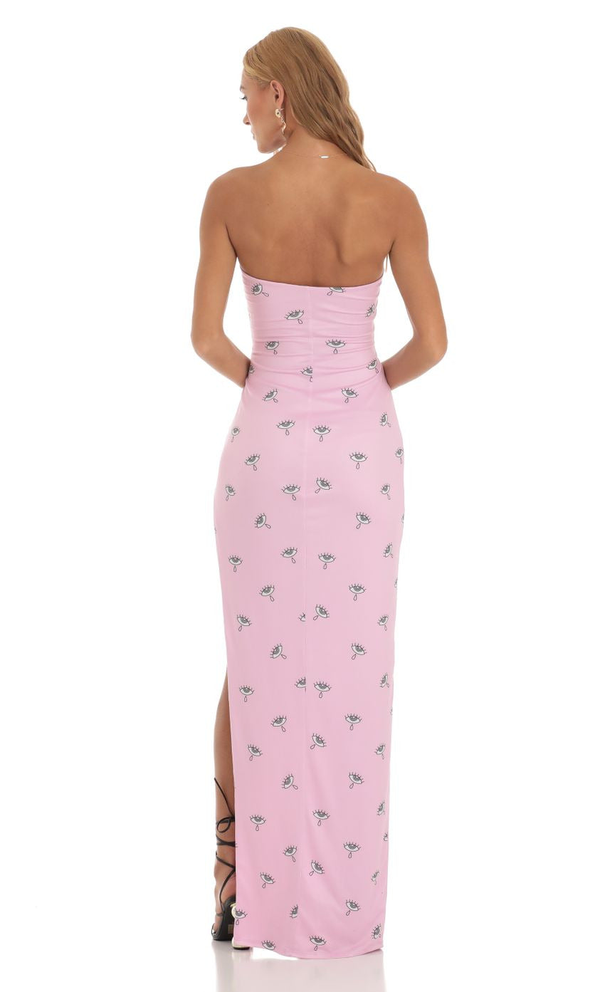 Lucy in the Sky Satin Strapless Maxi Dress