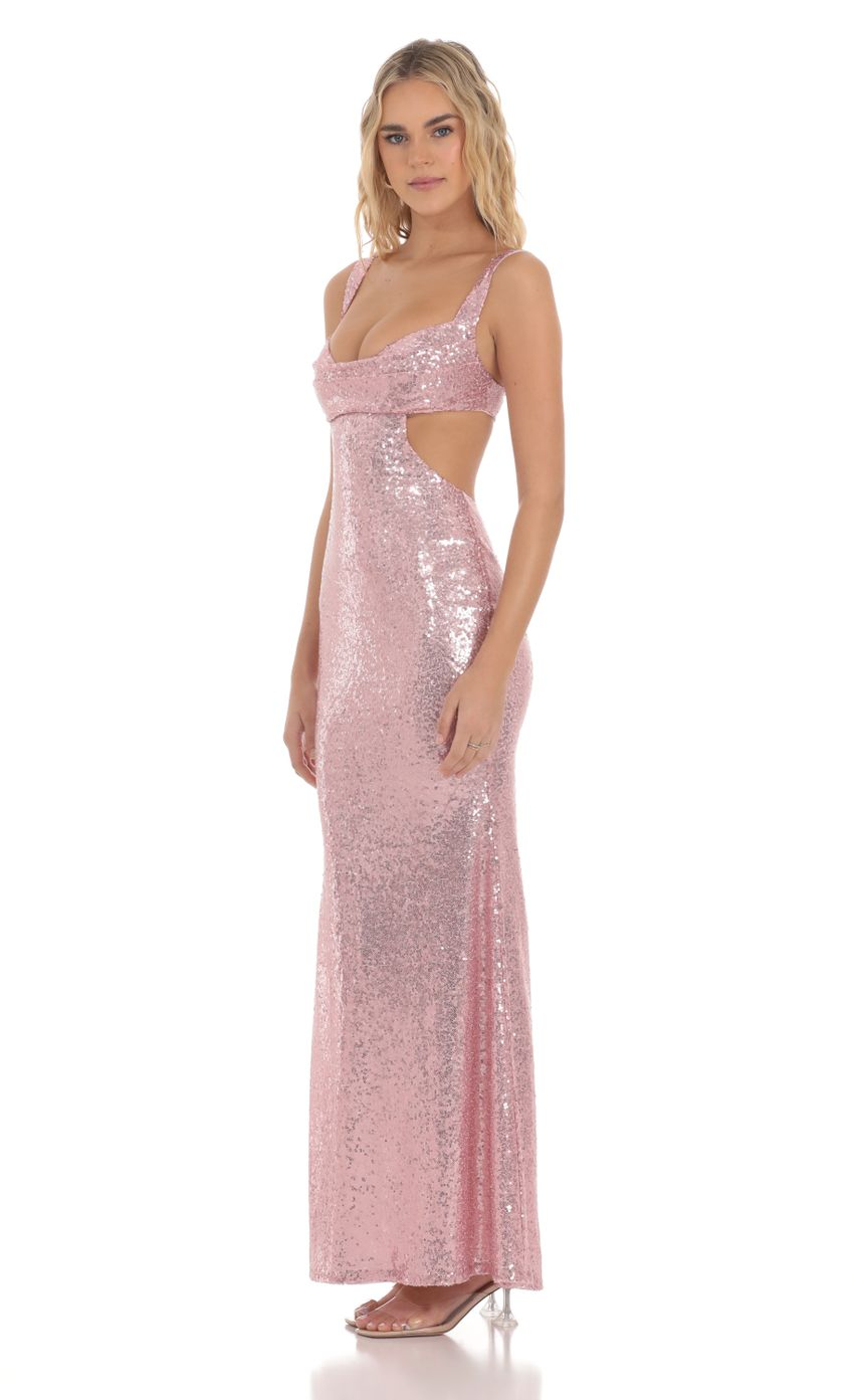 Lucy in the Sky Sequin Cutout Maxi Dress