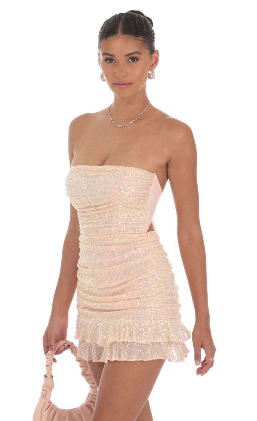 Lucy in the Sky Sequin Ruched Bodycon Dress