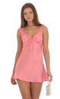 Lucy in the Sky Satin V-Neck Dress