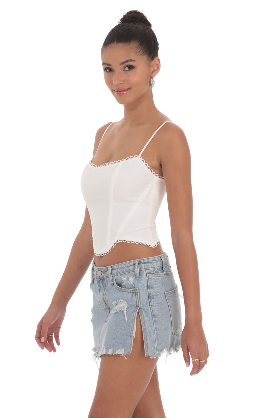 Lucy in the Sky Striped Floral Corset Top