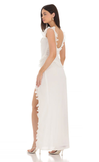 Lucy in the Sky Chiffon Ruffle Dress