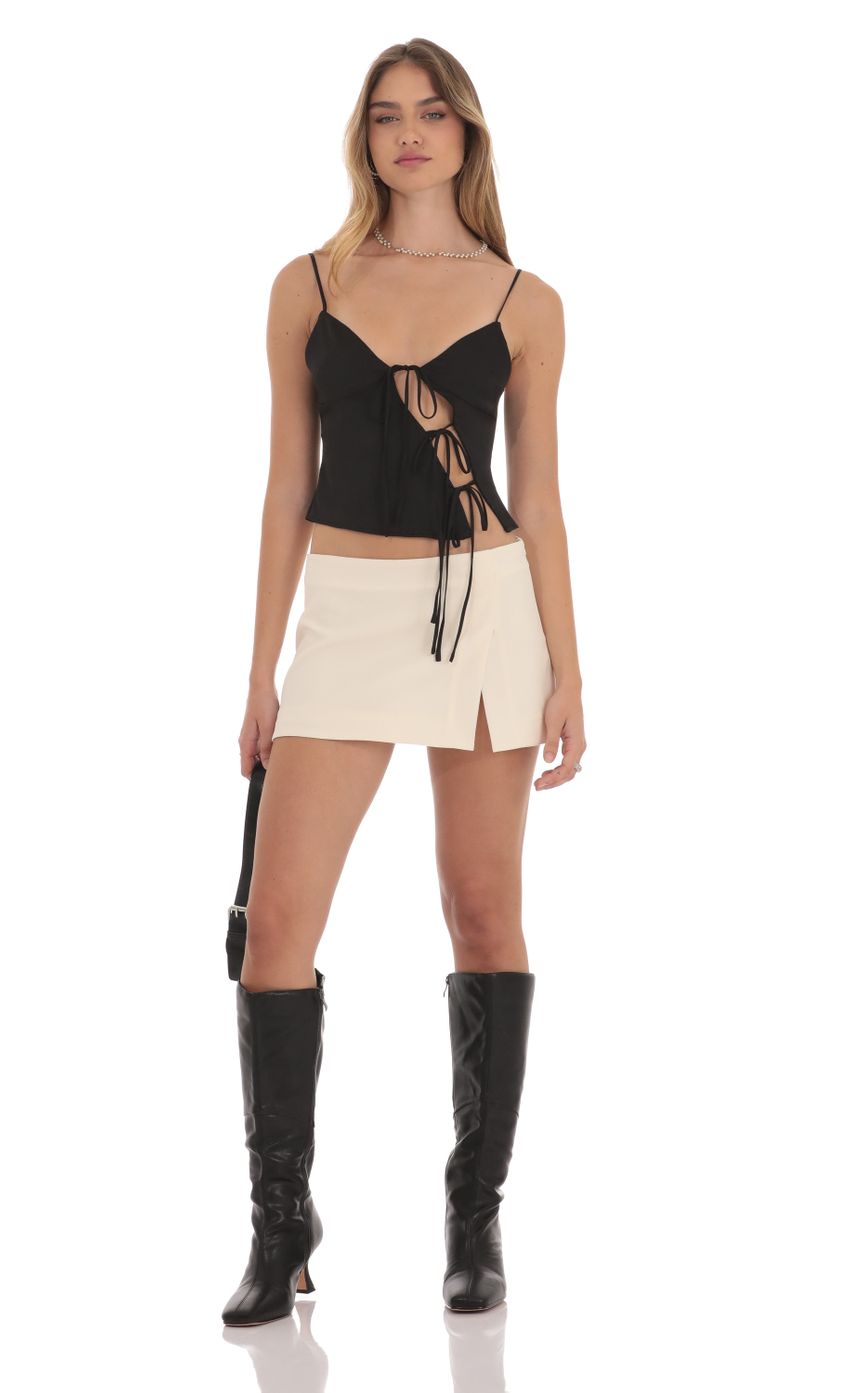 Lucy in the Sky Cutout Ties Satin Top