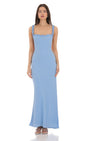 Lucy in the Sky Square Neck Ruffle Strap Maxi Dress