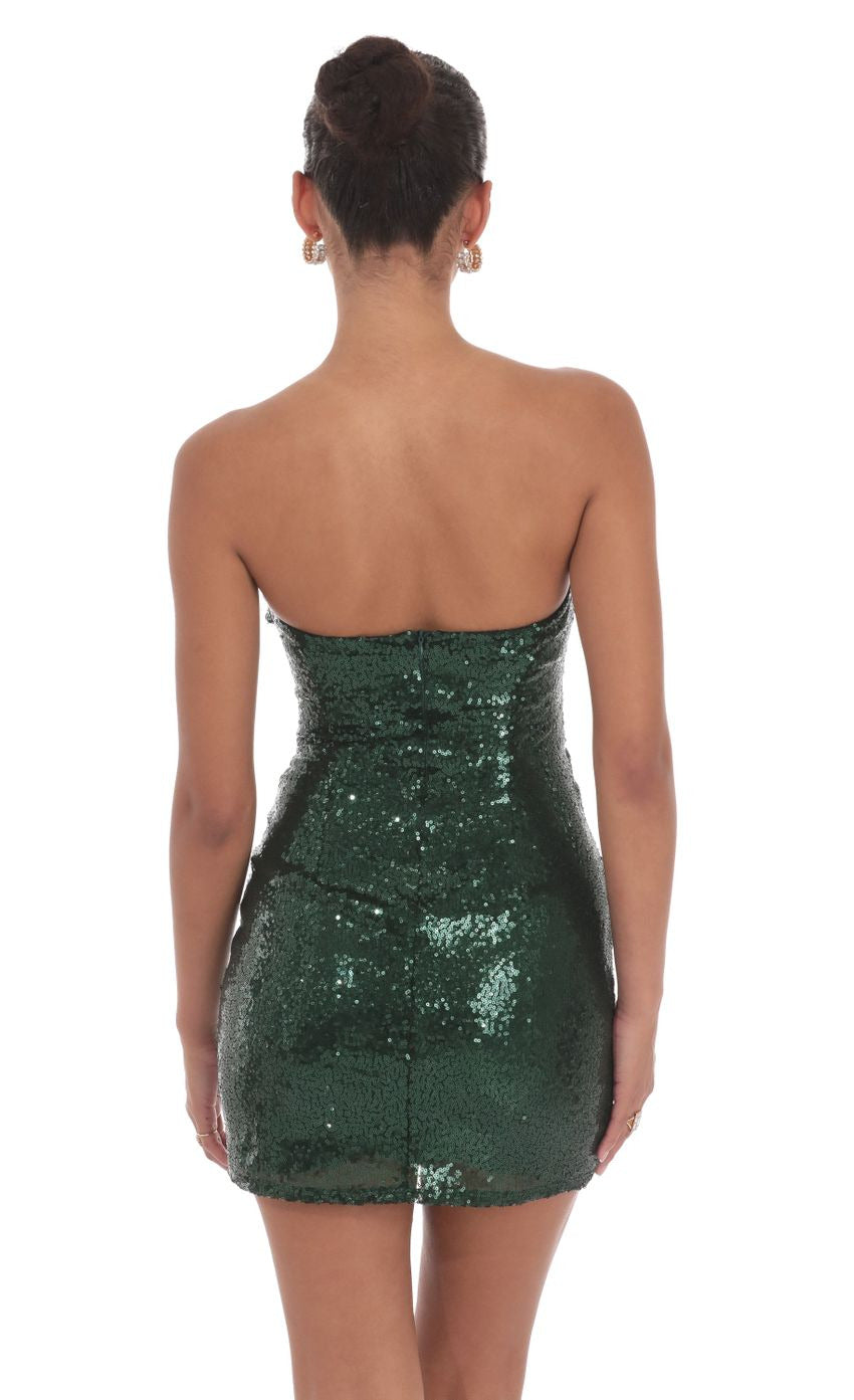 Lucy in the Sky Sequin Strapless Cutout Dress