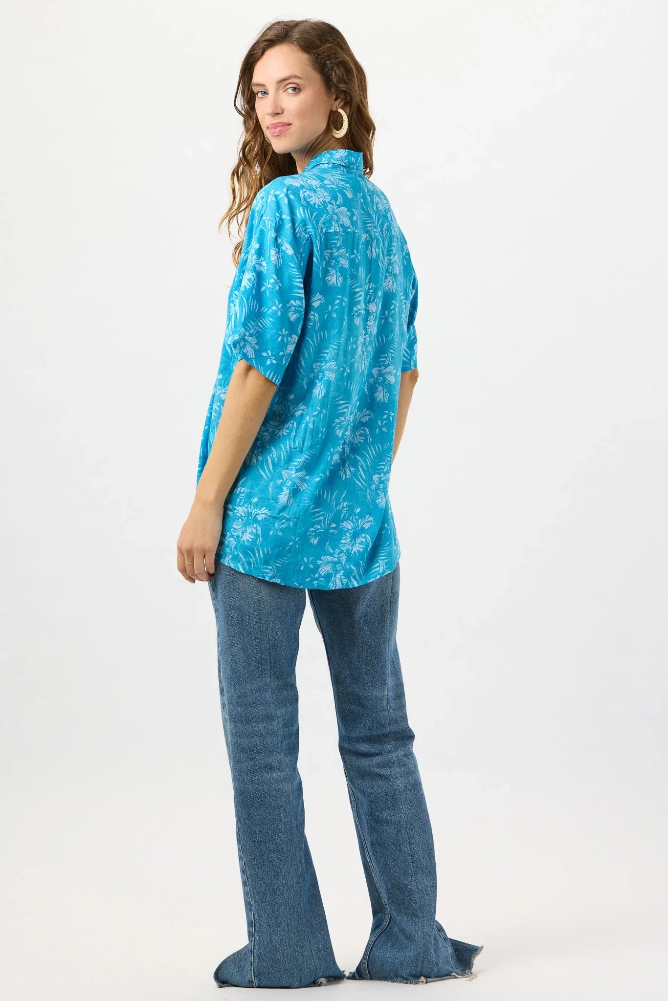Tiare Hawaii Aloha Shirt - Batik Orchid Blue