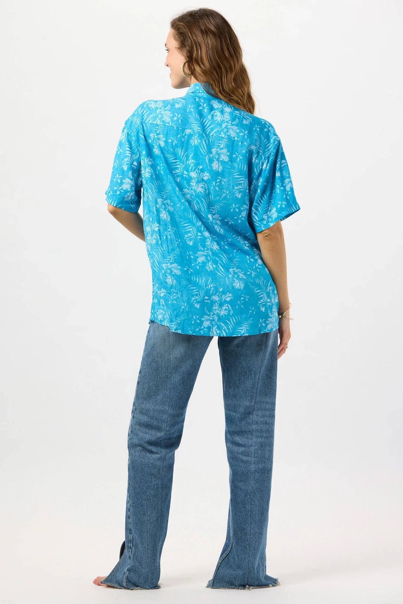 Tiare Hawaii Aloha Shirt - Batik Orchid Blue