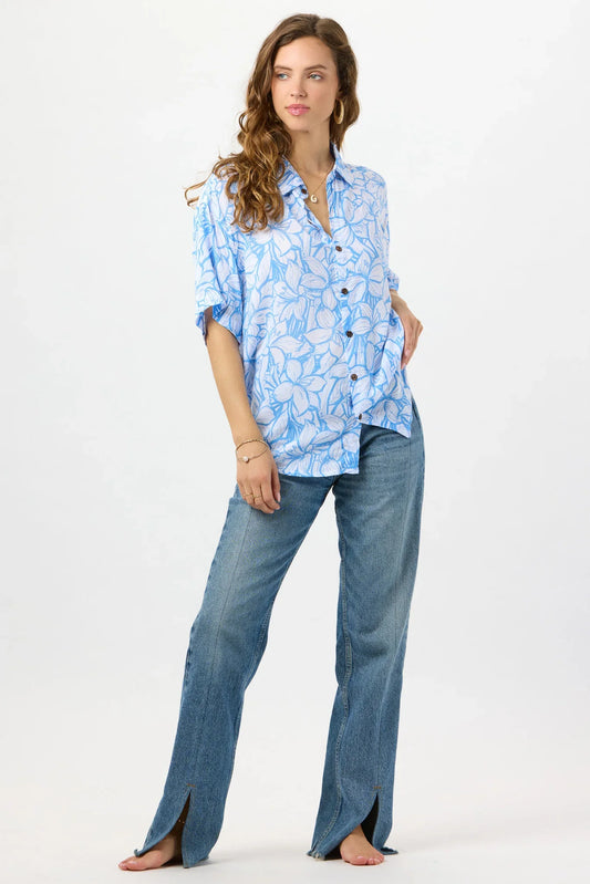 Tiare Hawaii Aloha Shirt - Hilo Garden Sky