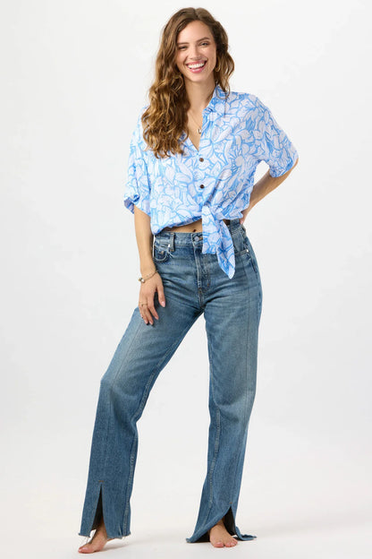 Tiare Hawaii Aloha Shirt - Hilo Garden Sky
