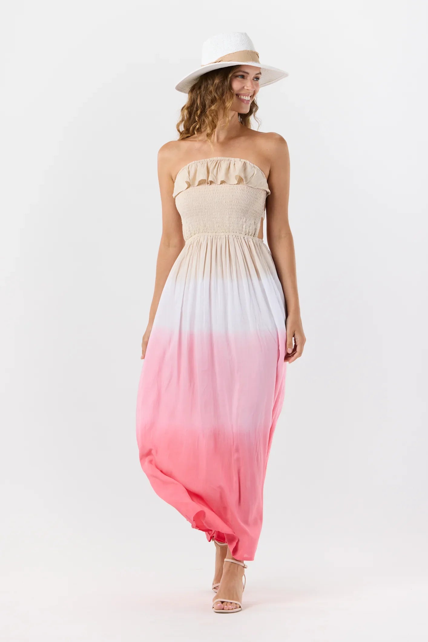 Tiare Hawaii Andy Maxi Dress - Sand Rose Ombre
