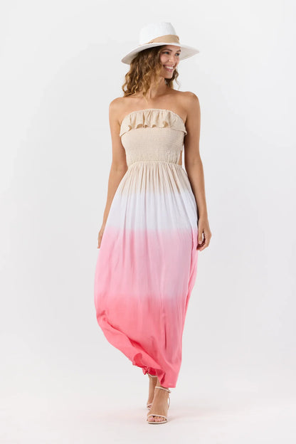 Tiare Hawaii Andy Maxi Dress - Sand Rose Ombre