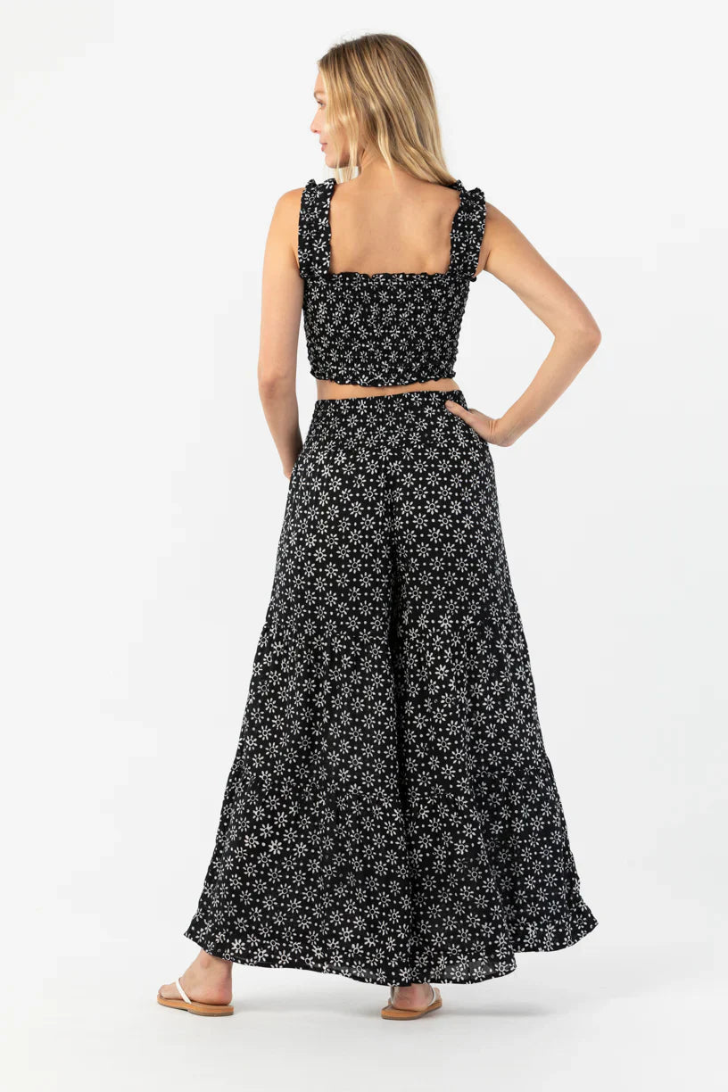 Tiare Hawaii Angelina Top - Batik Sun Black White