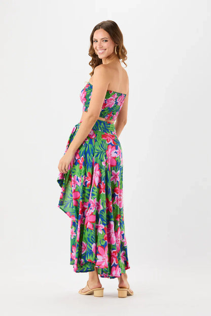 Tiare Hawaii Azure Wrap Skirt - Honduras Blue