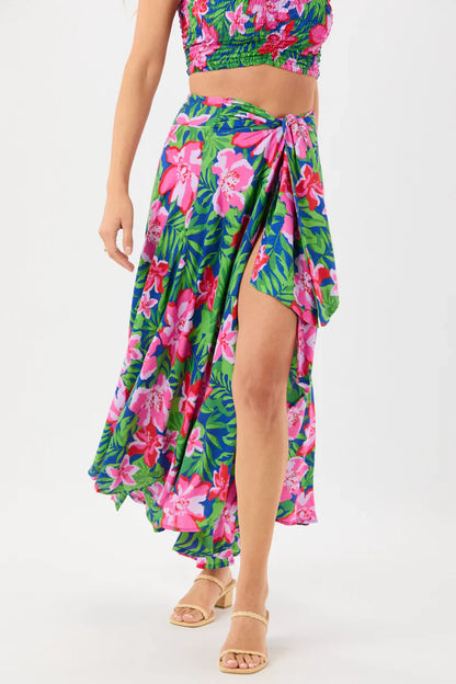Tiare Hawaii Azure Wrap Skirt - Honduras Blue