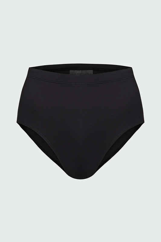 Watskin Sunwear Aria High Waist Bikini Brief in Black