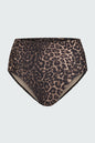 Watskin Sunwear Aria High Waist Bikini Brief in Leopard