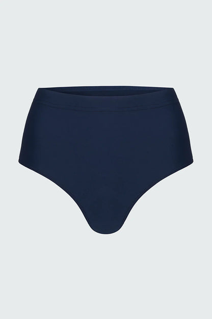 Watskin Sunwear Aria High Waist Bikini Brief in Navy
