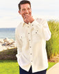 BLAIR John Blair Long-Sleeve Linen-Look Pilot Shirt