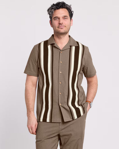 BLAIR John Blair Linen Blend Colorblock Shirt