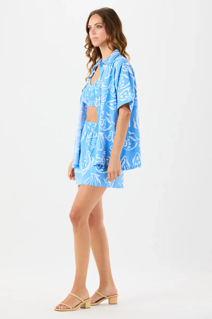 Tiare Hawaii Bardot Top - Seashells Sky