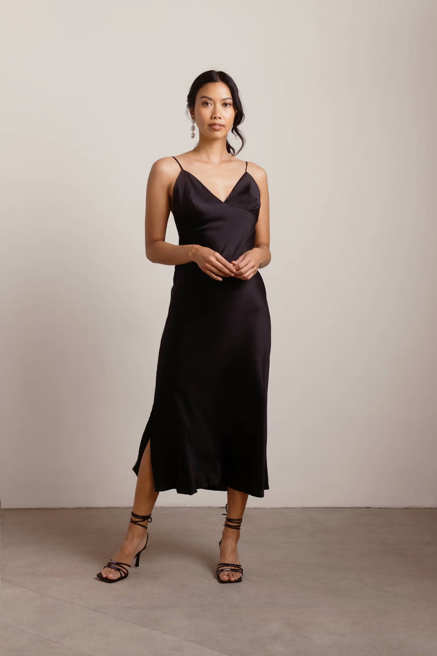 Tobi Show Up Satin Cami Midi Dress