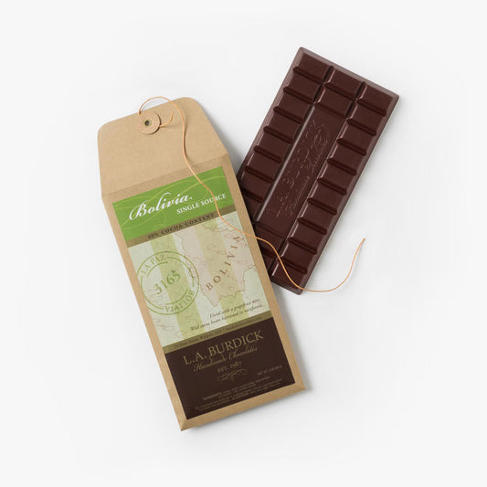 L.A. Burdick Chocolates Single Source Bolivia Dark Chocolate Bar x3