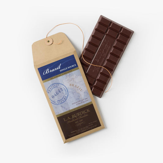 L.A. Burdick Chocolates Single Source Brazil Dark Chocolate Bar x3