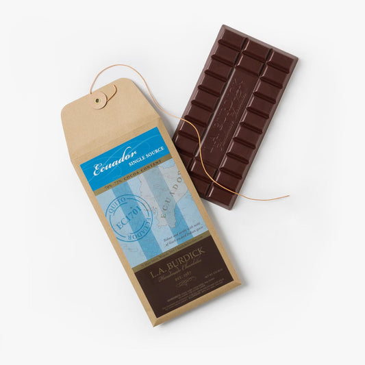 L.A. Burdick Chocolates Single Source Ecuador Dark Chocolate Bar x3