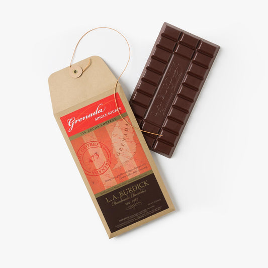 L.A. Burdick Chocolates Single Source Grenada Dark Chocolate Bar x3