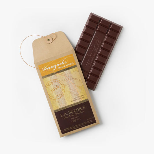 L.A. Burdick Chocolates Single Source Venezuela Dark Chocolate Bar, 70%-72% x3