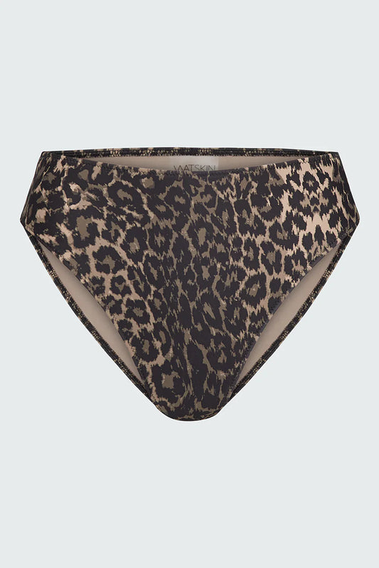 Watskin Sunwear Belle Bikini Bottom in Leopard