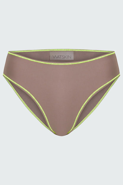 Watskin Sunwear Belle Bikini Bottom in Taupe