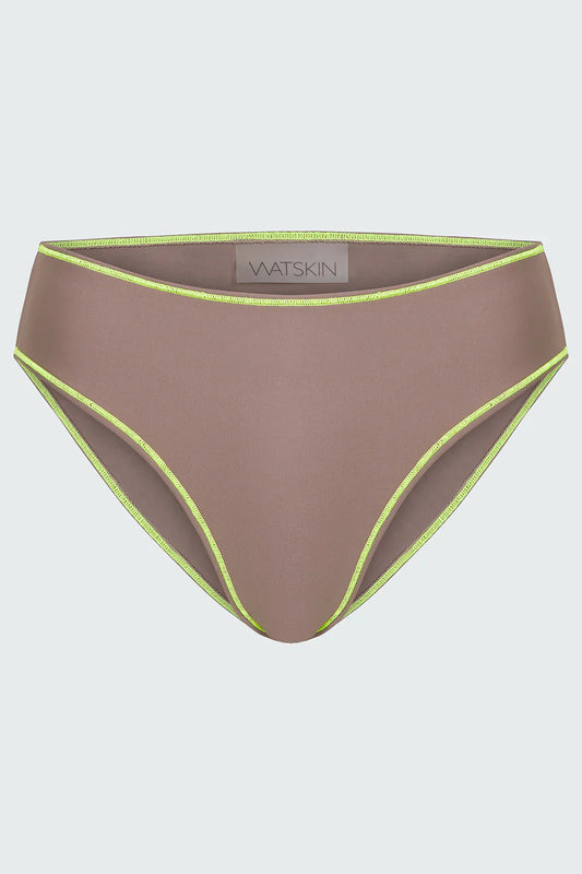 Watskin Sunwear Belle Bikini Bottom in Taupe