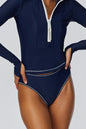 Watskin Sunwear Belle Ribbed Bikini Bottom in Marine Navy