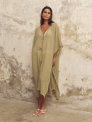 The Handloom Bodrum Ties Kaftan