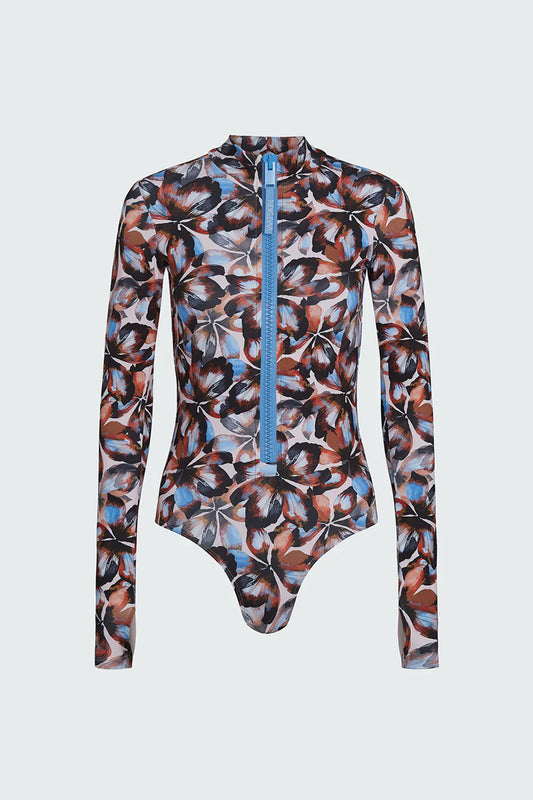 Watskin Sunwear Ryann Bodysuit in Flutter Petals