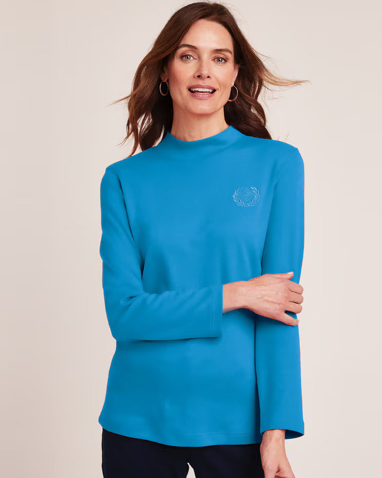 BLAIR Women's Tops Essential Knit Long Sleeve Mock Top 1 (Women Plus) - x5