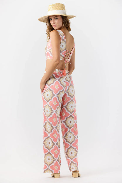 Tiare Hawaii Crete Pant - Spanish Tiles Peach