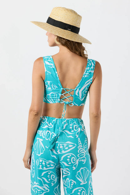 Tiare Hawaii Crete Top - Seashells Teal