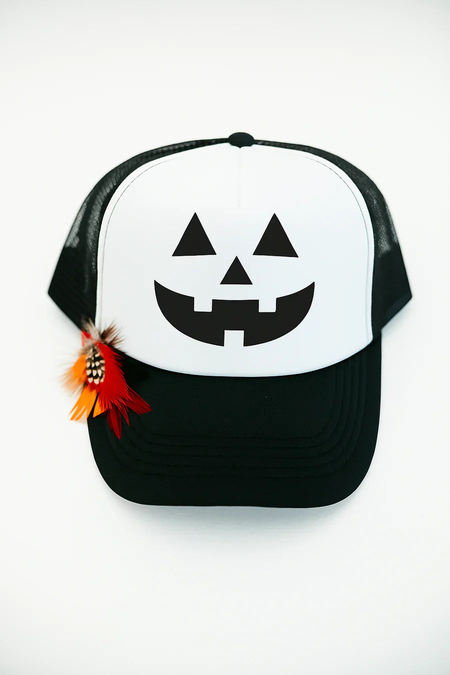 Judith March JACK O' LANTERN BLACK TRUCKER HAT