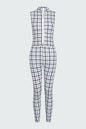 Watskin Sunwear Chloe Sleeveless Catsuit in Grey Houndstooth