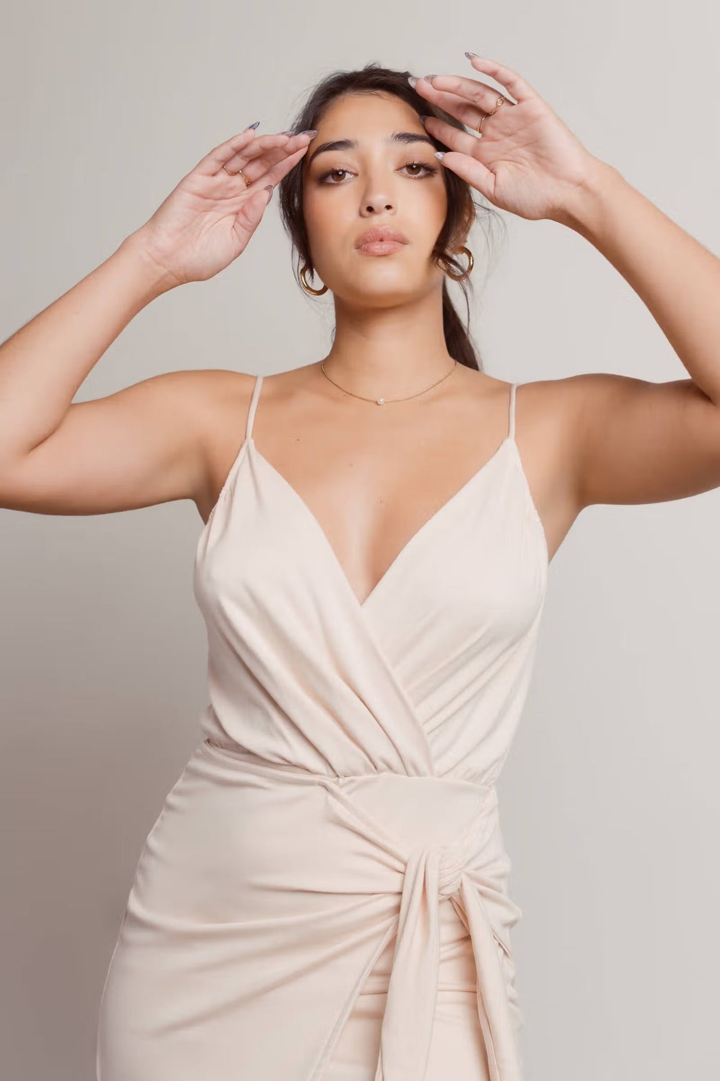 Tobi Common Sense Slit Wrap Midi Dress
