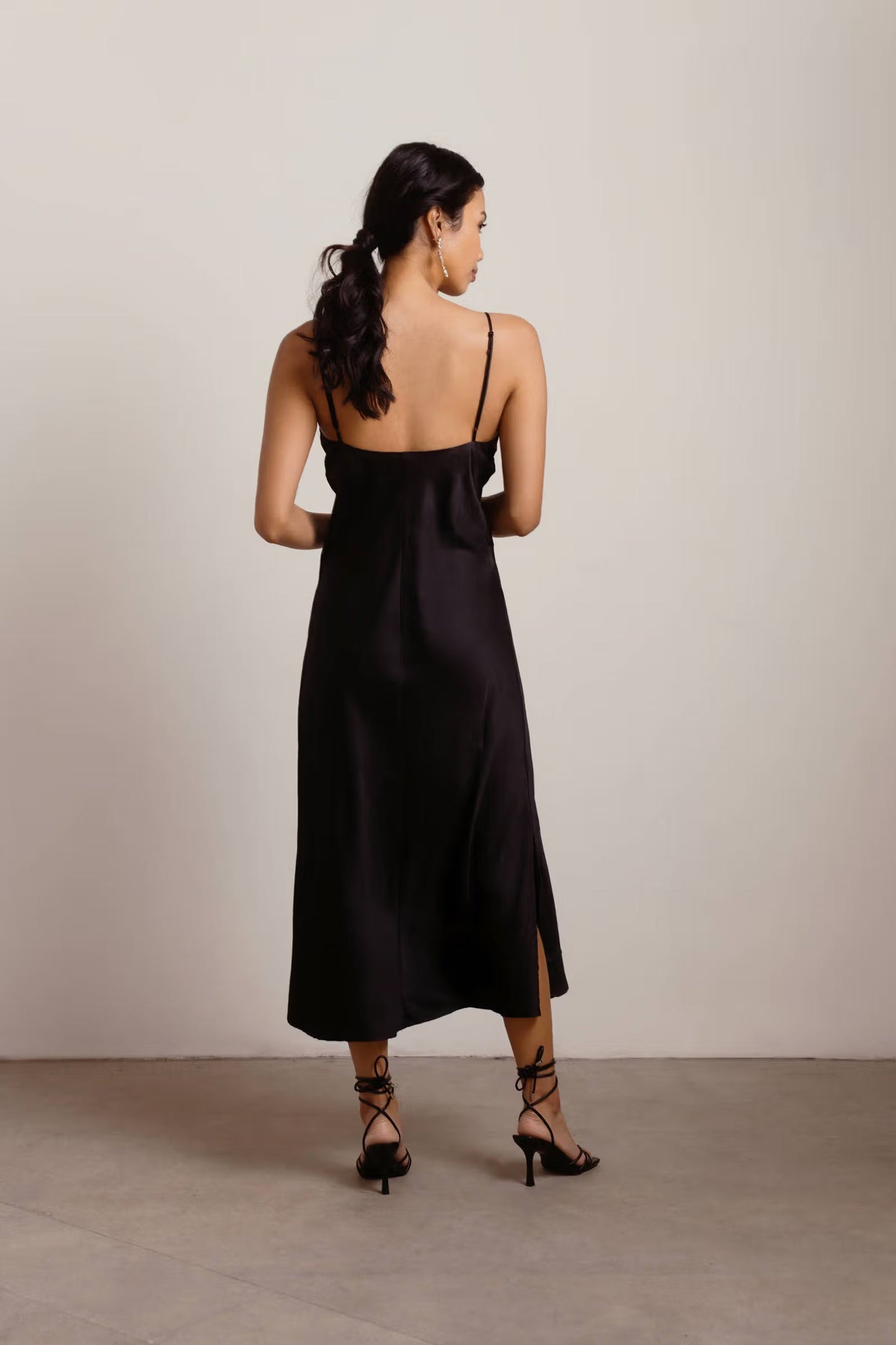 Tobi Show Up Satin Cami Midi Dress