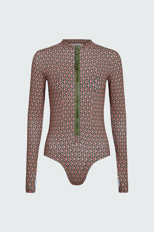 Watskin Sunwear Ella Bodysuit in Geo Print